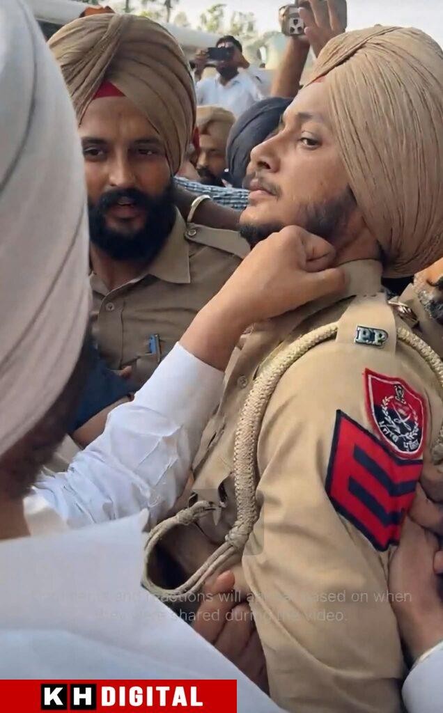 ਰਵਨੀਤ ਬਿੱਟੂ ਨੇ ਫੜਿਆ ਪੁਲਸ ਵਾਲੇ ਦਾ ਕਾਲਰ ••